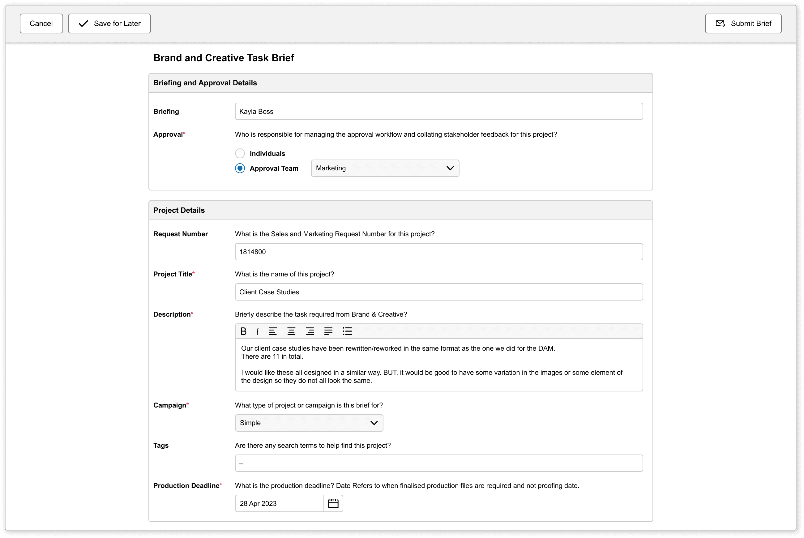Admation: Online Brief