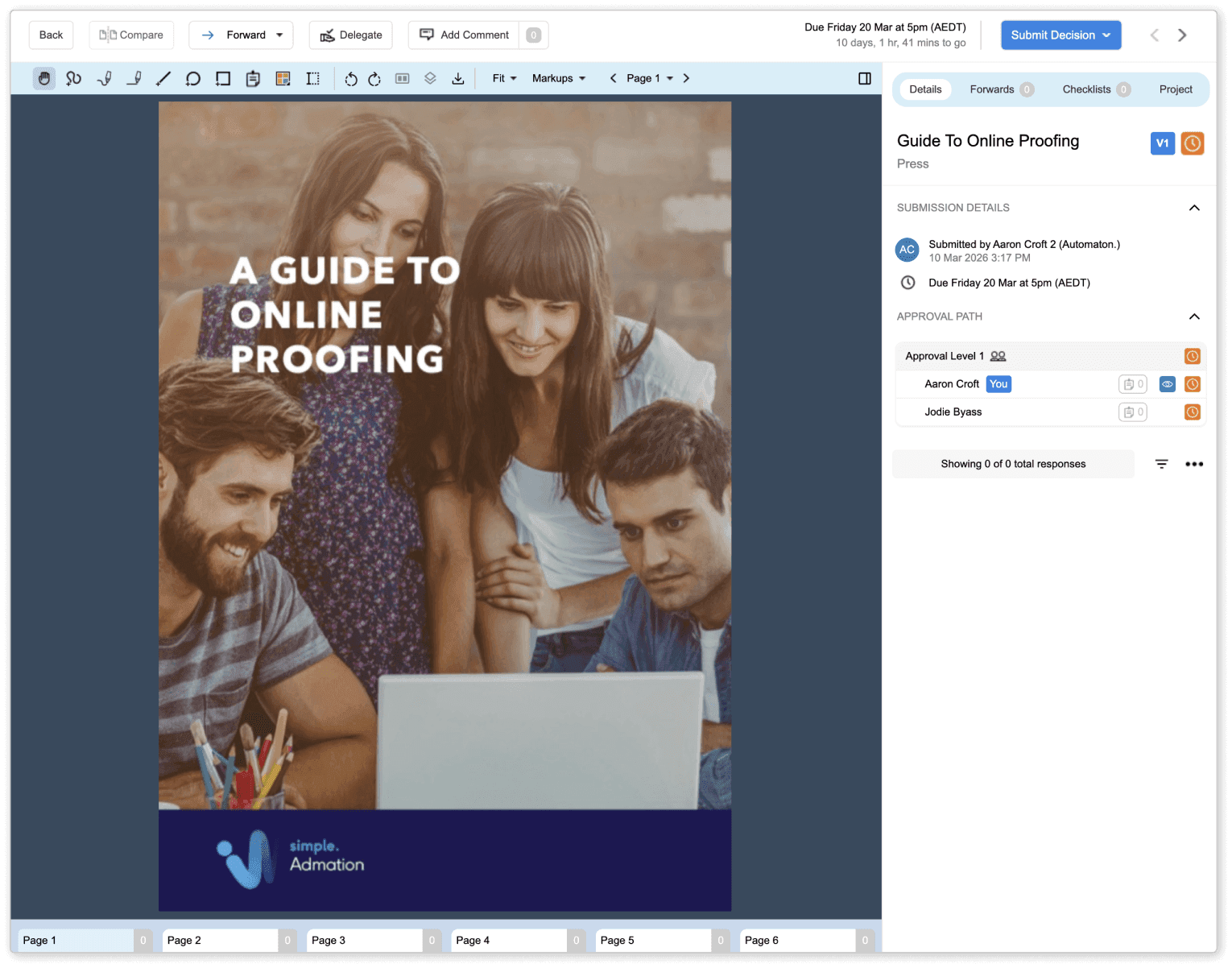 Admation Approval Centre Feedback