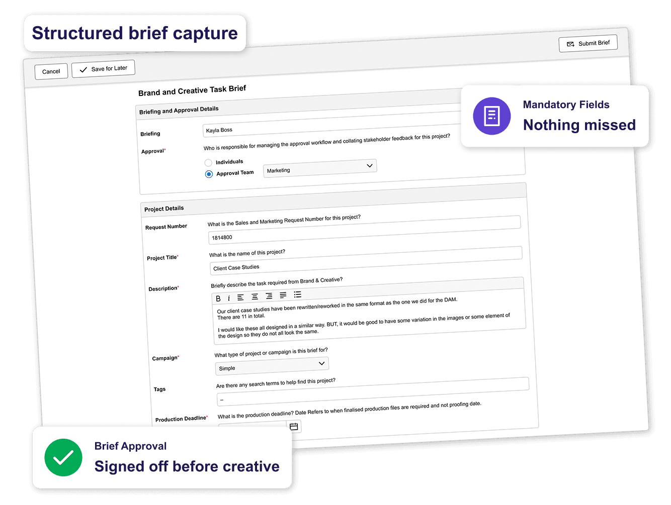approvals brief capture