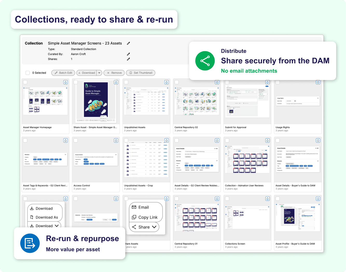 Digital Asset Distribution - Share assets securely with Simple Asset Manager
